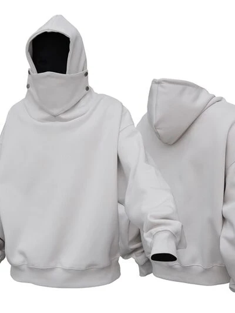 Men'S Long Sleeve Hoodie with Mask