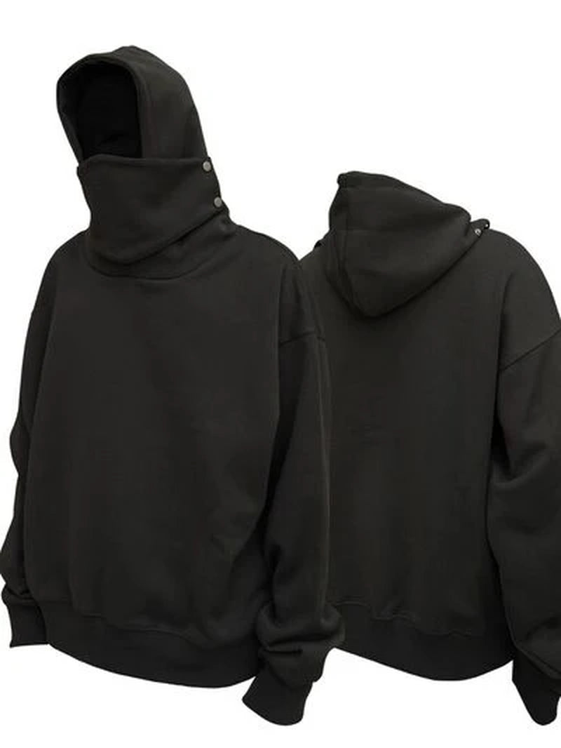 Men'S Long Sleeve Hoodie with Mask