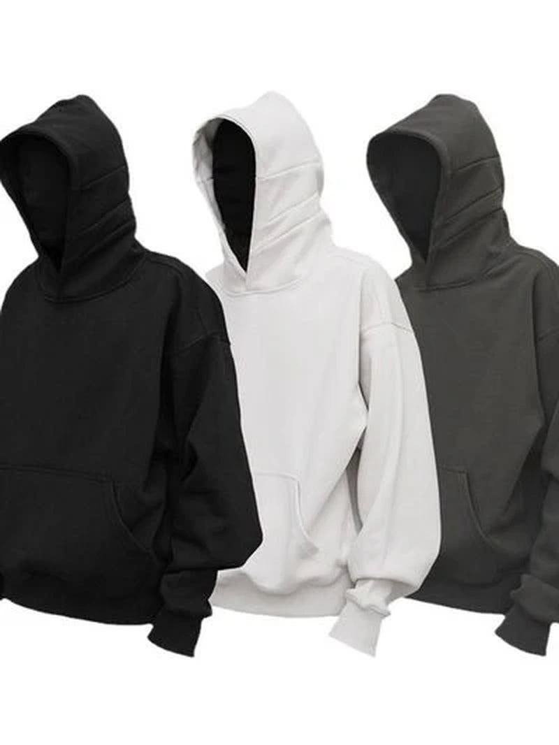 Men'S Drop Shoulder Long Sleeve Hoodie with Pocket