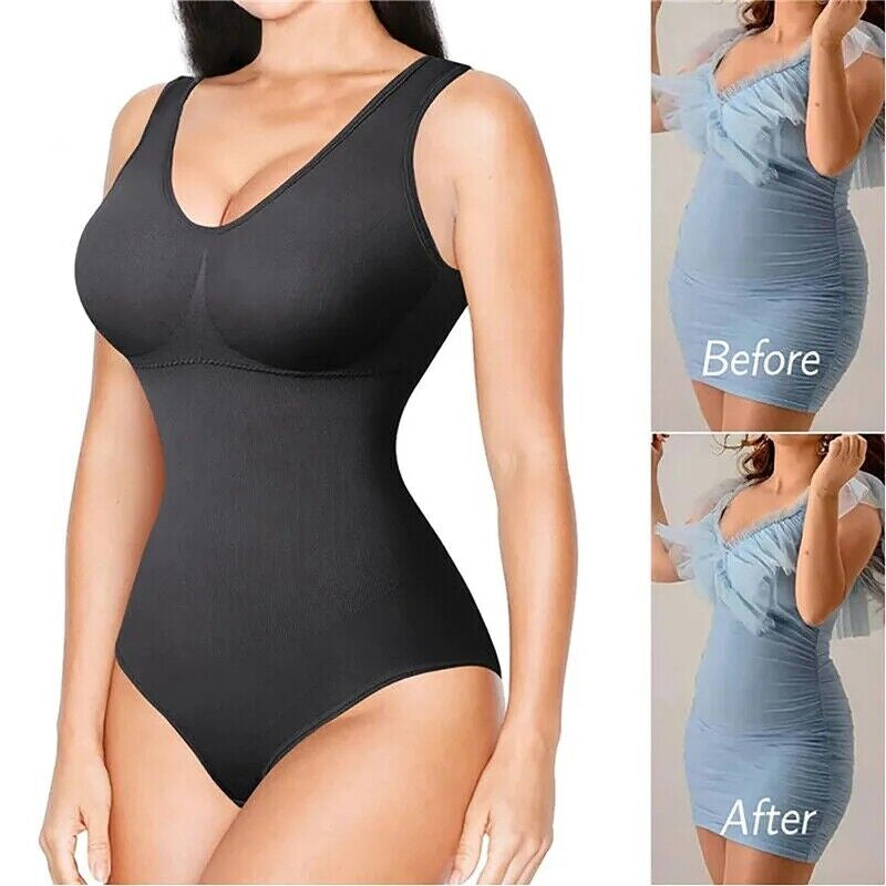 Women Seamless Shapewear Bodysuit Tummy Control Body Shaper Slimming Shapewear