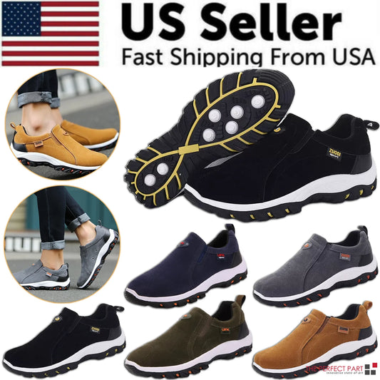 Men'S Loafer Slip on Athletic Shoes Casual Walking Sneakers Outdoor Sports