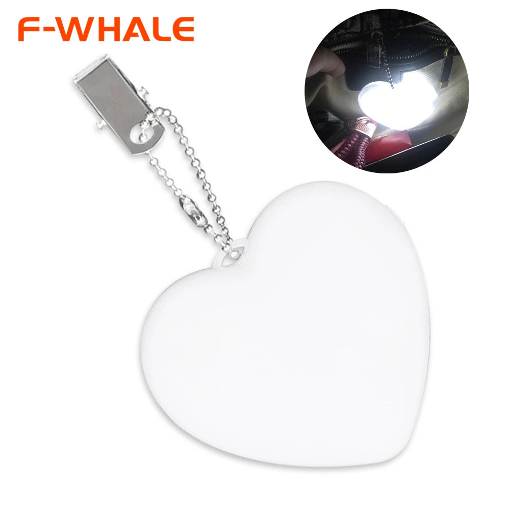 LED Handbag Light Bag Lamp Heart round Shaped Touch Sensor Purse Light with Keychain Gifts for Women, Mother, Friends